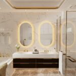 EcoLuxe Arched LED Mirror – Touch Controls, Anti-Fog, and Energy-Efficient Lighting