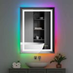 Luminous Spectrum LED Vanity Mirror – RGB Backlit, Anti-Fog, and Dimmable Lighting