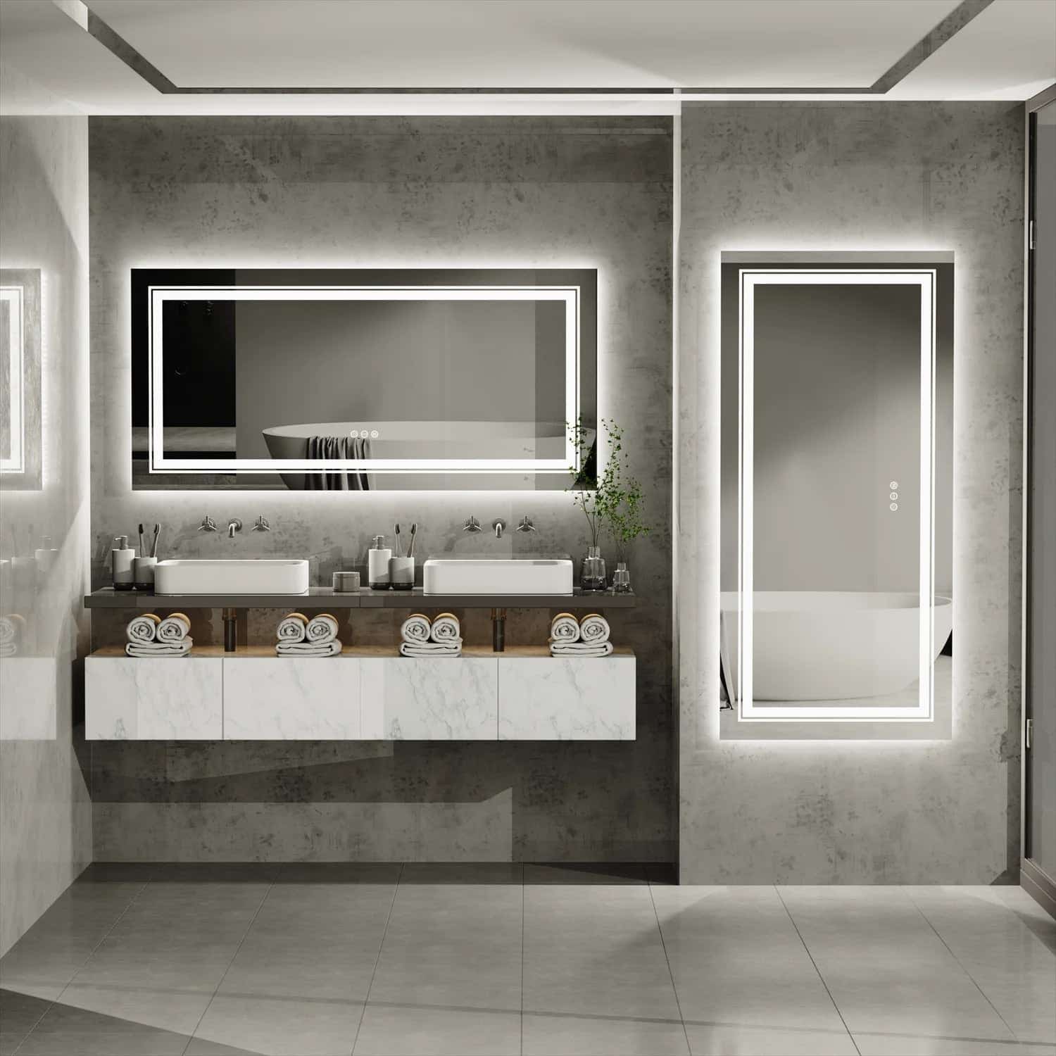 Wisfor LED Lighted Bathroom Mirror – Anti-Fog, Dimmable, and Touch Controls Wisfor LED Lighted Bathroom Mirror – Anti-Fog, Dimmable, and Touch Controls