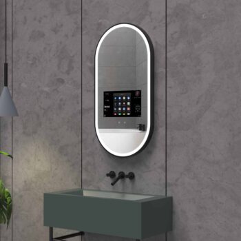 Oval Smart LED Mirror with Android TV
