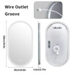 EcoLuxe Arched LED Mirror – Touch Controls, Anti-Fog, and Energy-Efficient Lighting