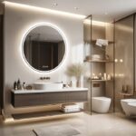 LuminaSphere LED Circle Bathroom Mirror – Anti-Fog, Dimmable, and Touch Controls