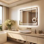 Frameless LED Bathroom Mirror with 3X Magnification, Anti-Fog, and Dual Lighting – Modern Makeup & Shaving Mirror