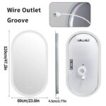 Arched Illumina LED Bathroom Mirror – Oval Design, Anti-Fog, and Adjustable Lighting