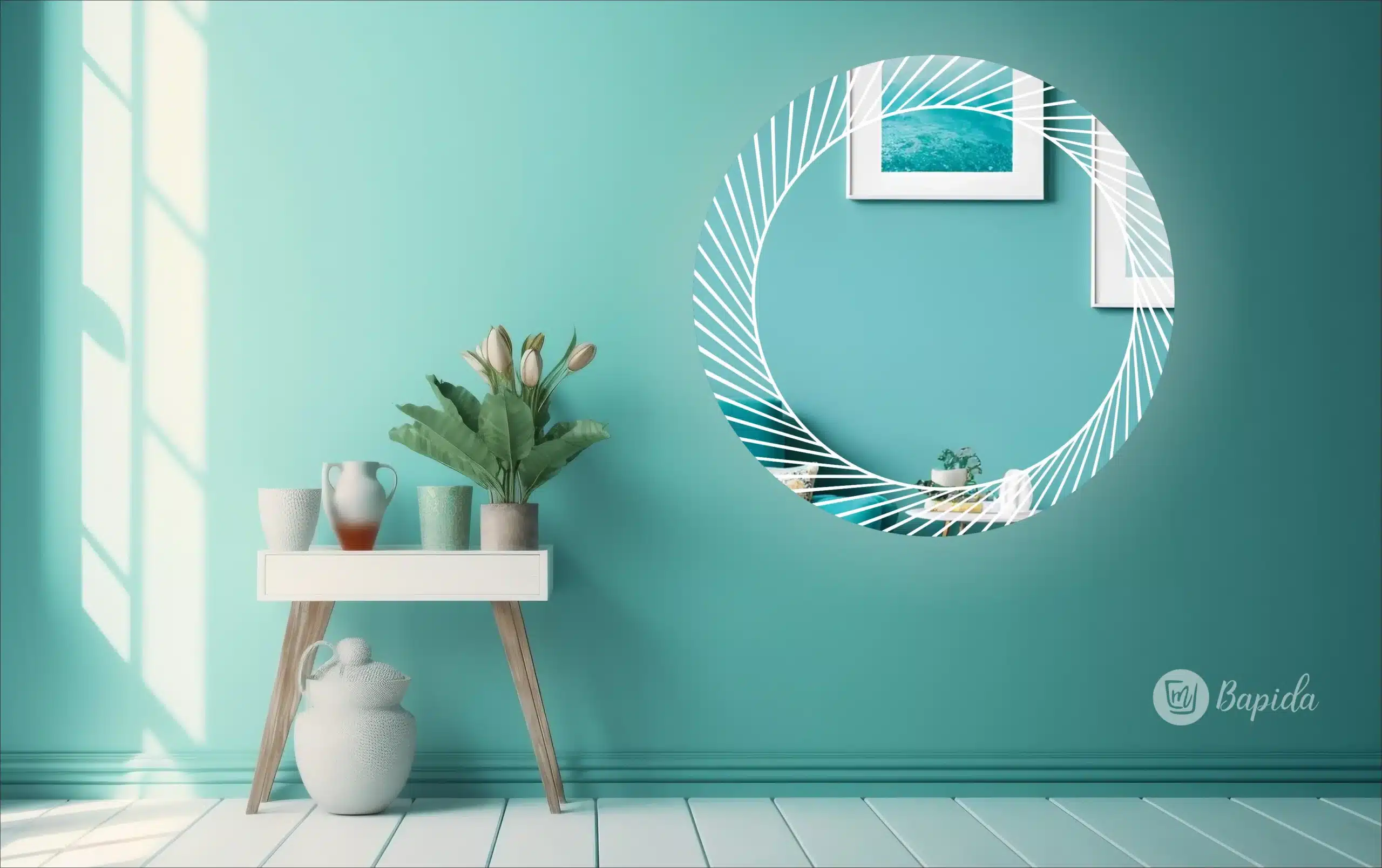 Belig Round LED Mirror (3 Lights) - Dimmable Vanity Mirror - Bathroom Mirror | LightMirror.in Belig Round LED Mirror (3 Lights) - Dimmable Vanity Mirror - Bathroom Mirror | LightMirror.in