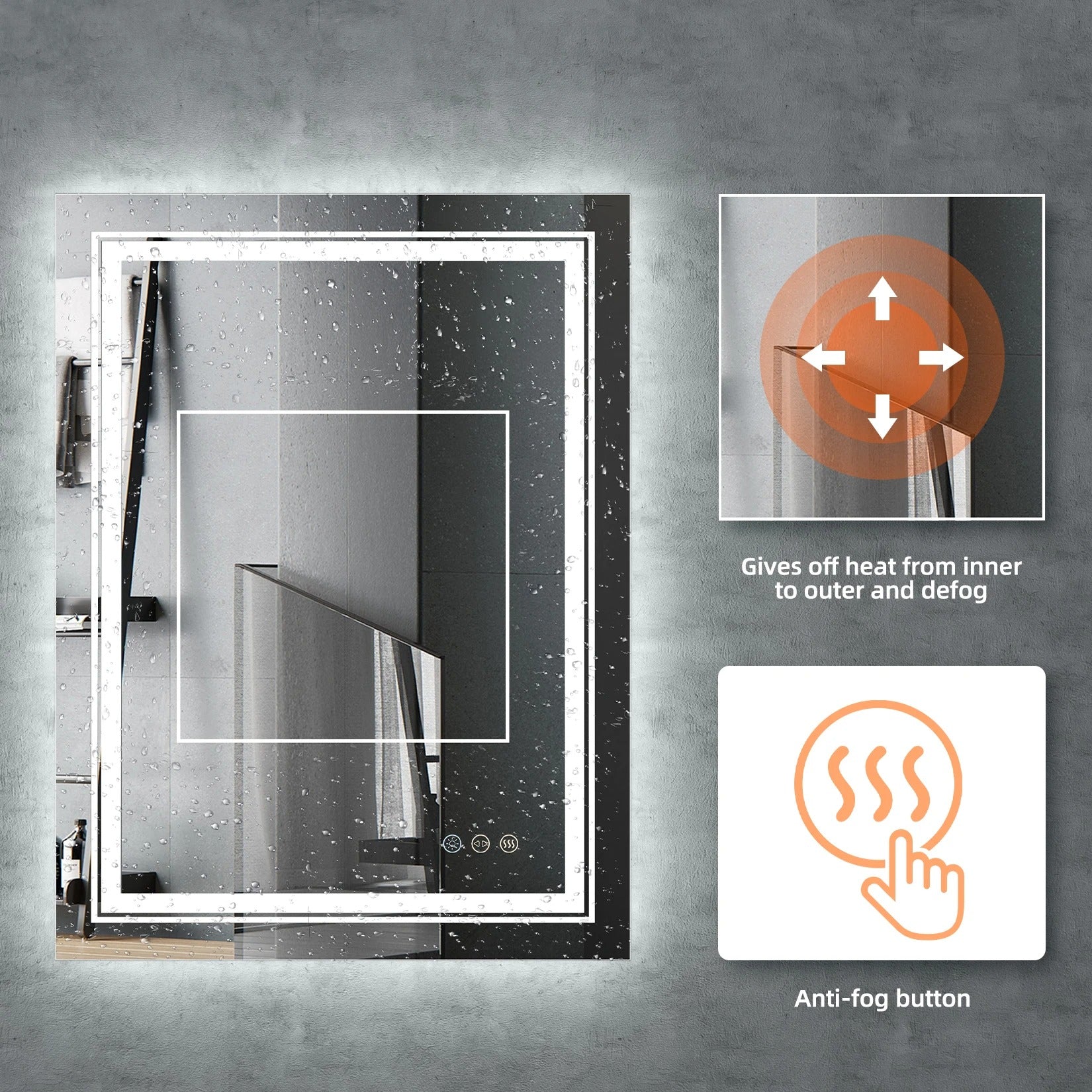 Wisfor LED Lighted Bathroom Mirror – Anti-Fog, Dimmable, and Touch Controls - Uncategorized | LightMirror.in Wisfor LED Lighted Bathroom Mirror – Anti-Fog, Dimmable, and Touch Controls - Uncategorized | LightMirror.in