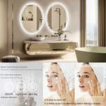 LuxeView LED Oval Bathroom Mirror – Dual Illumination, Anti-Fog, and Dimmable Lighting