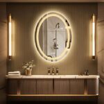 Luxe Dual-Glow LED Bathroom Mirror – Anti-Fog, Dimmable, Double Circle Design