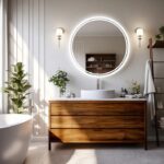 LuminaSphere LED Circle Bathroom Mirror – Anti-Fog, Dimmable, and Touch Controls