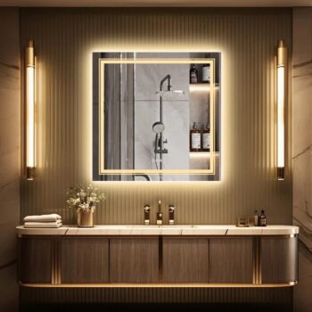 Frameless LED Lighted Bathroom Mirror – Dual Lighting, Anti-Fog, and Touch Controls
