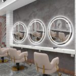 Extra Large Round LED Bathroom Mirror with Anti-Fog, Dimmable Lights, and Touch Sensor