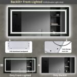 Infinity mirror with LED edge effect glowing