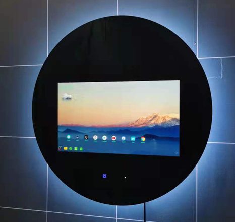 Elegant Oval Smart Mirror with Android TV – Waterproof & Energy-Efficient Design - android mirror | LightMirror.in Elegant Oval Smart Mirror with Android TV – Waterproof & Energy-Efficient Design - android mirror | LightMirror.in
