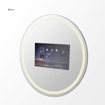 Round Android Smart LED TV Mirror with Touch & Remote Control
