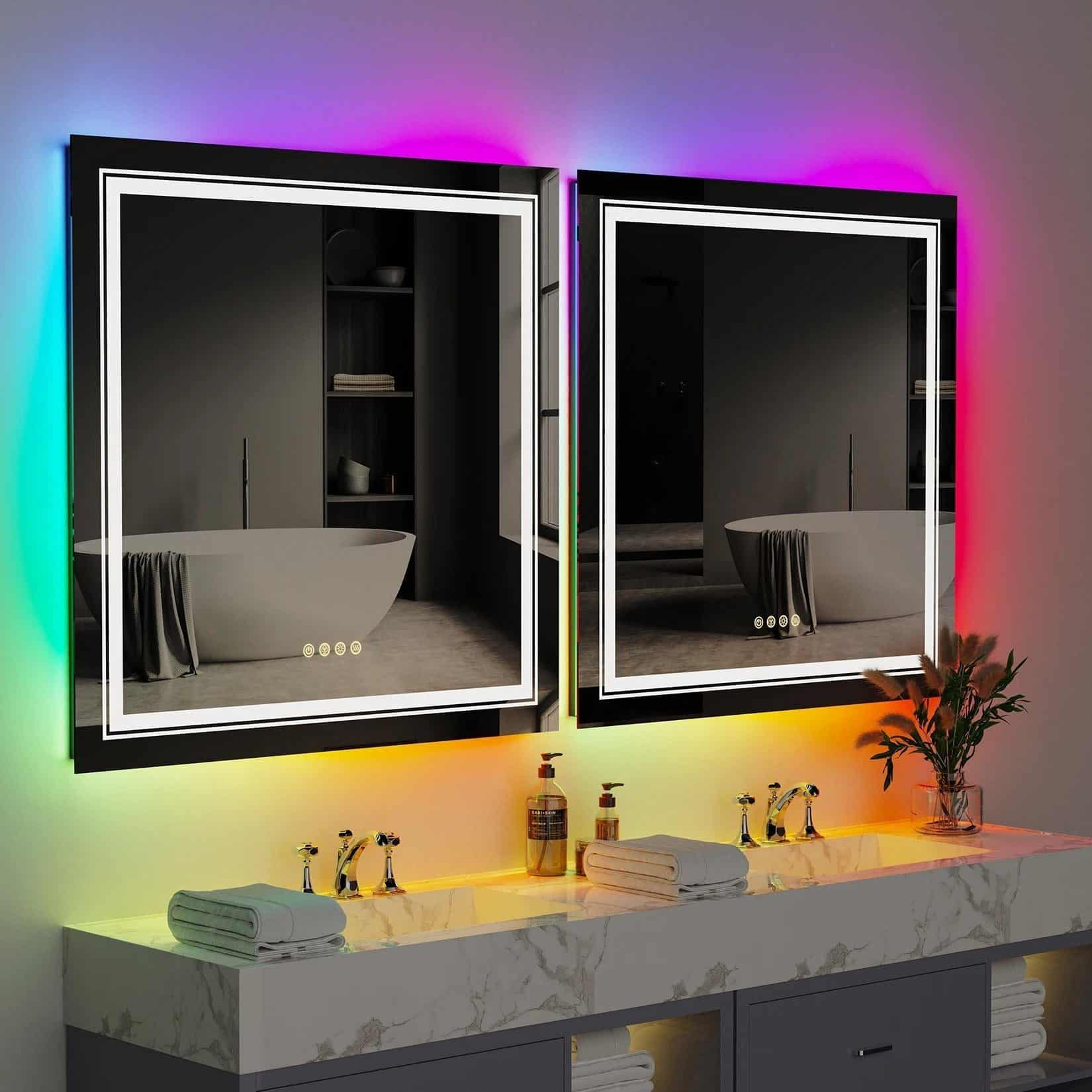 Lumina Glow RGB Backlit Front Lighted Mirror with Anti-Fog and Touch Controls - Uncategorized | LightMirror.in Lumina Glow RGB Backlit Front Lighted Mirror with Anti-Fog and Touch Controls - Uncategorized | LightMirror.in
