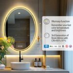 LuxeView LED Oval Bathroom Mirror – Dual Illumination, Anti-Fog, and Dimmable Lighting
