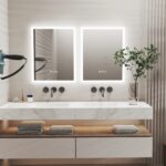 20x30 Inch Rectangular LED Bathroom Mirror – Anti-Fog, Dimmable, and Touch Controls