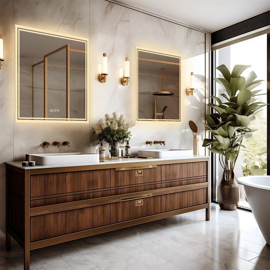 Square Illuminated Bathroom Mirror – Anti-Fog, Dimmable, and Touch Controls - Uncategorized | LightMirror.in Square Illuminated Bathroom Mirror – Anti-Fog, Dimmable, and Touch Controls - Uncategorized | LightMirror.in