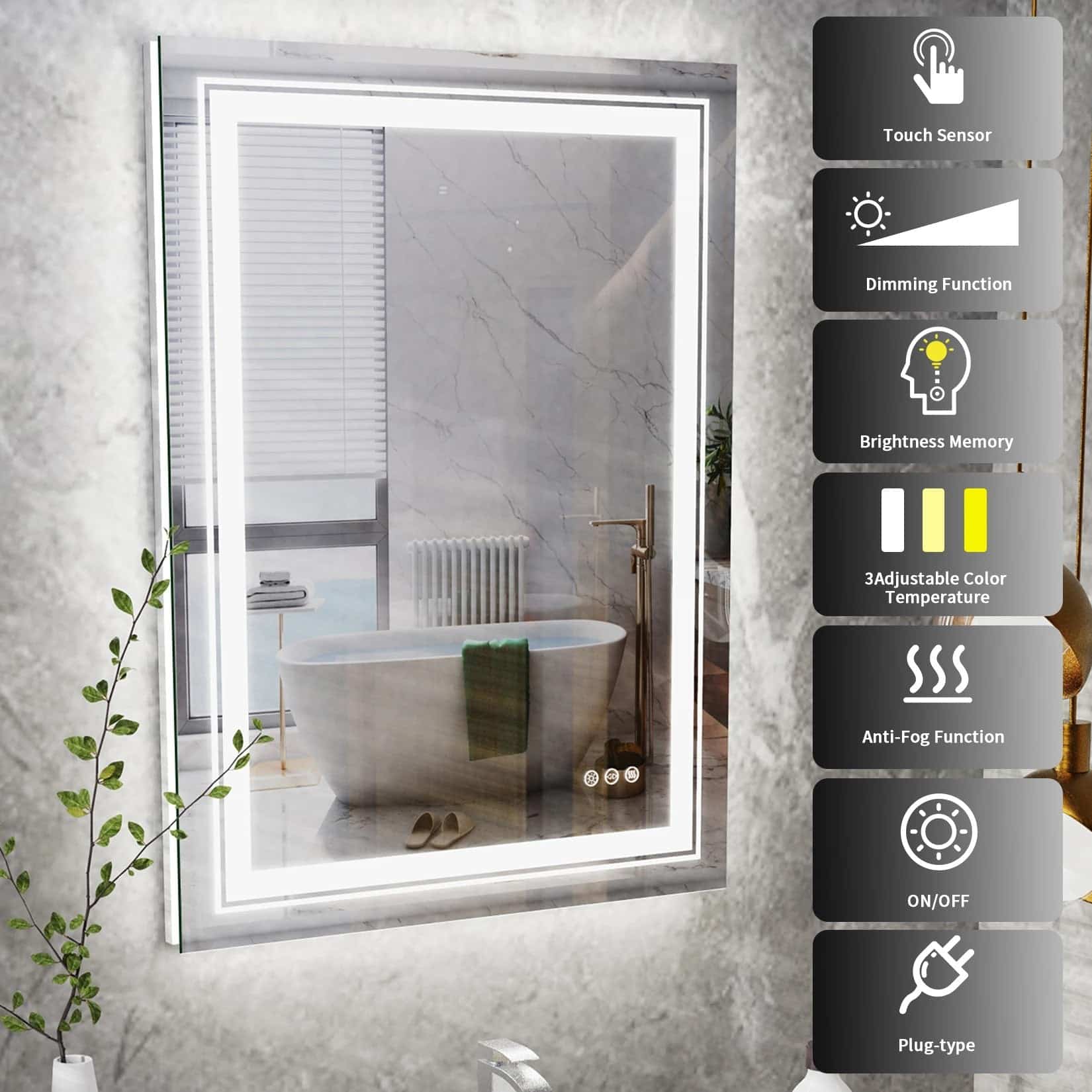 Waterproof LED Mirrors Safe for Bathrooms Waterproof LED Mirrors Safe for Bathrooms
