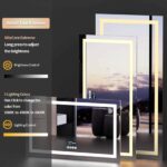 Smart LED Bathroom Mirror with Bluetooth Speaker, Anti-Fog, and Dimmable Lighting