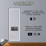 Premium Smart Android TV LED Mirror with Remote Control