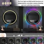 Spectrum Glow Round LED Bathroom Mirror – RGB Backlit, Anti-Fog, and Touch Controls