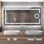 30″x60″ LED Mirror with 3X Magnifying, Anti-Fog, and Dimmable Lighting