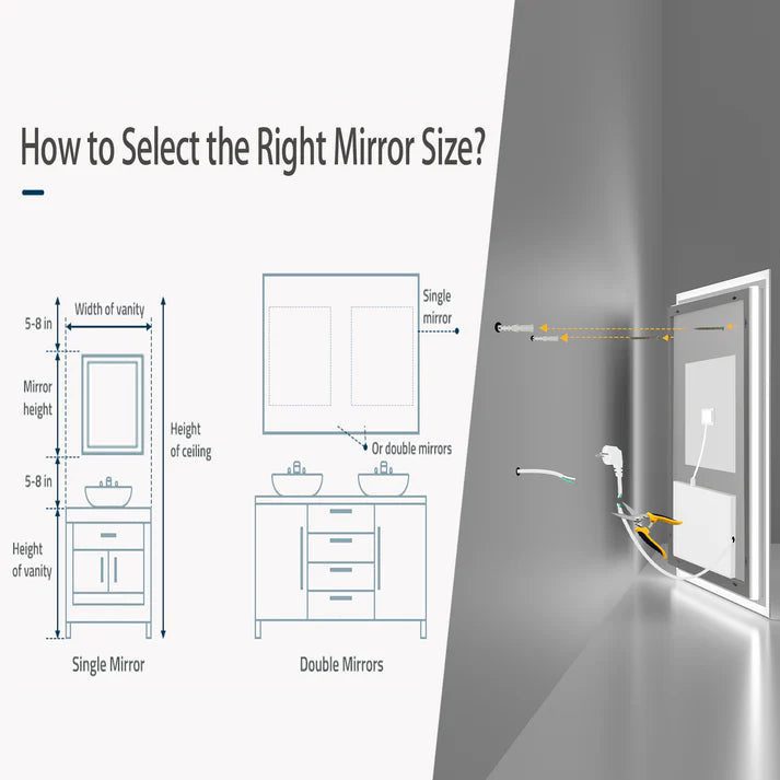 Super Bright LED Bathroom Backlit Mirror – Anti-Fog, Dimmable, and Touch Controls - Uncategorized | LightMirror.in Super Bright LED Bathroom Backlit Mirror – Anti-Fog, Dimmable, and Touch Controls - Uncategorized | LightMirror.in