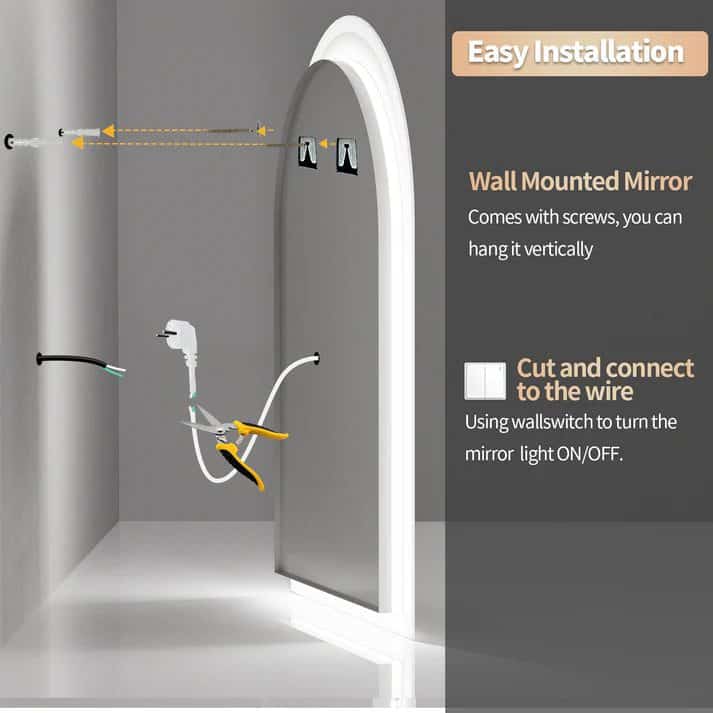 LED mirror with high CRI for accurate makeup application LED mirror with high CRI for accurate makeup application