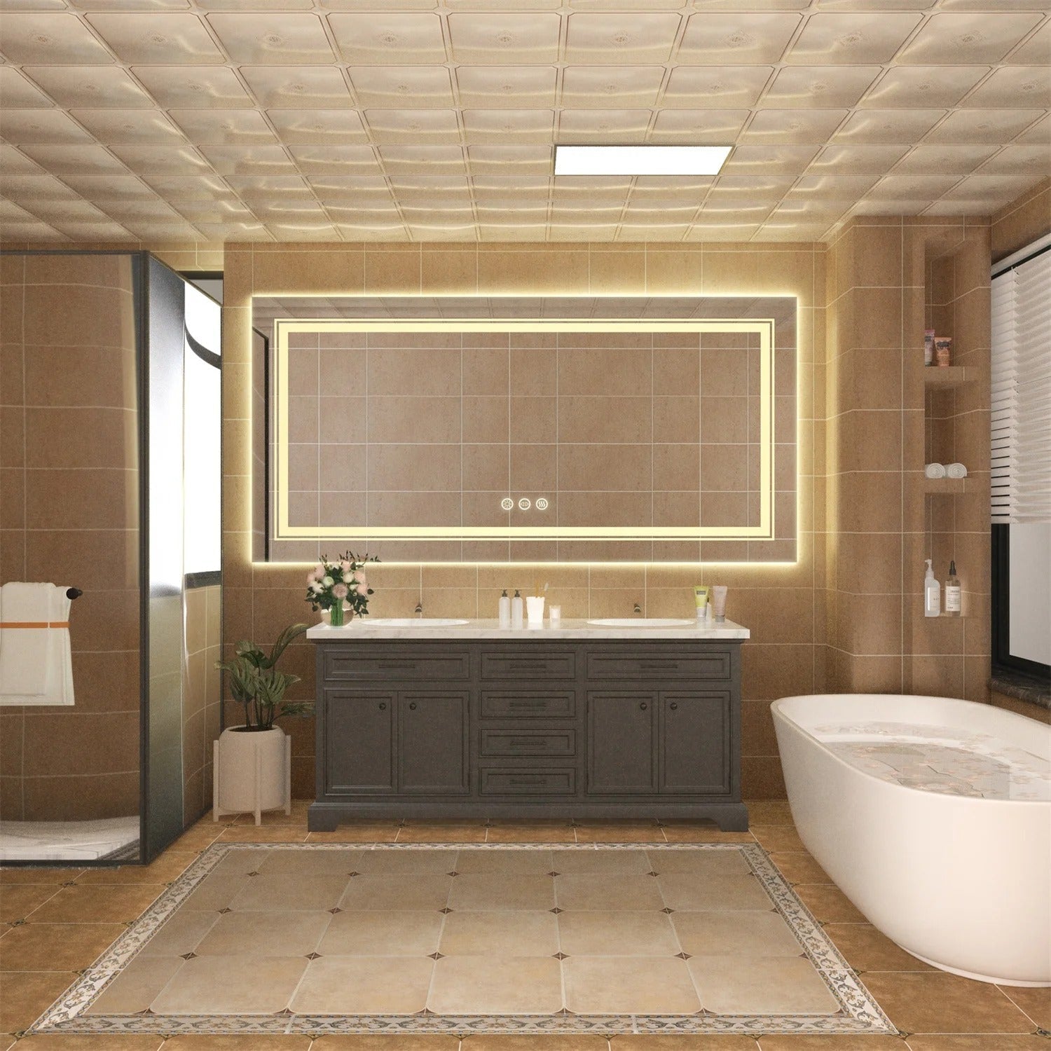 Summer home renovation using LED mirrors for improved value and aesthetics. Summer home renovation using LED mirrors for improved value and aesthetics.