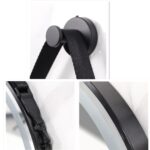 Radiant Halo Frame Round Mirror with Anti-Fog, Dimmable Lighting, and Touch Controls With Rope