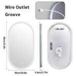 EcoLuxe Arched LED Mirror – Touch Controls, Anti-Fog, and Energy-Efficient Lighting