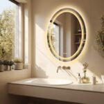 Luxe Dual-Glow LED Bathroom Mirror – Anti-Fog, Dimmable, Double Circle Design