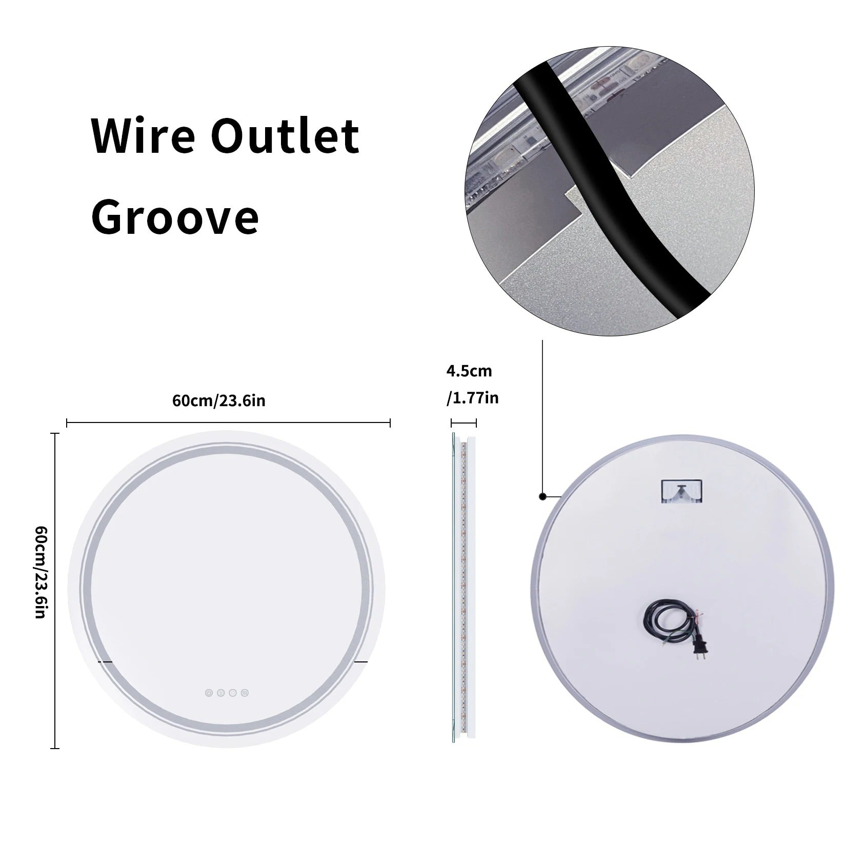 Spectrum Glow Round LED Bathroom Mirror – RGB Backlit, Anti-Fog, and Touch Controls - RGB Light | LightMirror.in Spectrum Glow Round LED Bathroom Mirror – RGB Backlit, Anti-Fog, and Touch Controls - RGB Light | LightMirror.in