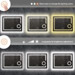 Frameless LED Bathroom Mirror with 3X Magnification, Anti-Fog, and Dual Lighting – Modern Makeup & Shaving Mirror