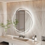 Round LED Bathroom Mirror with Anti-Fog, Dimmable Lighting, and Touch Controls