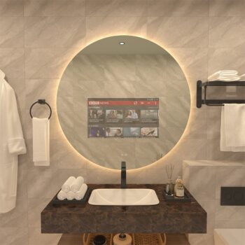 Oval Smart LED Mirror with Android TV