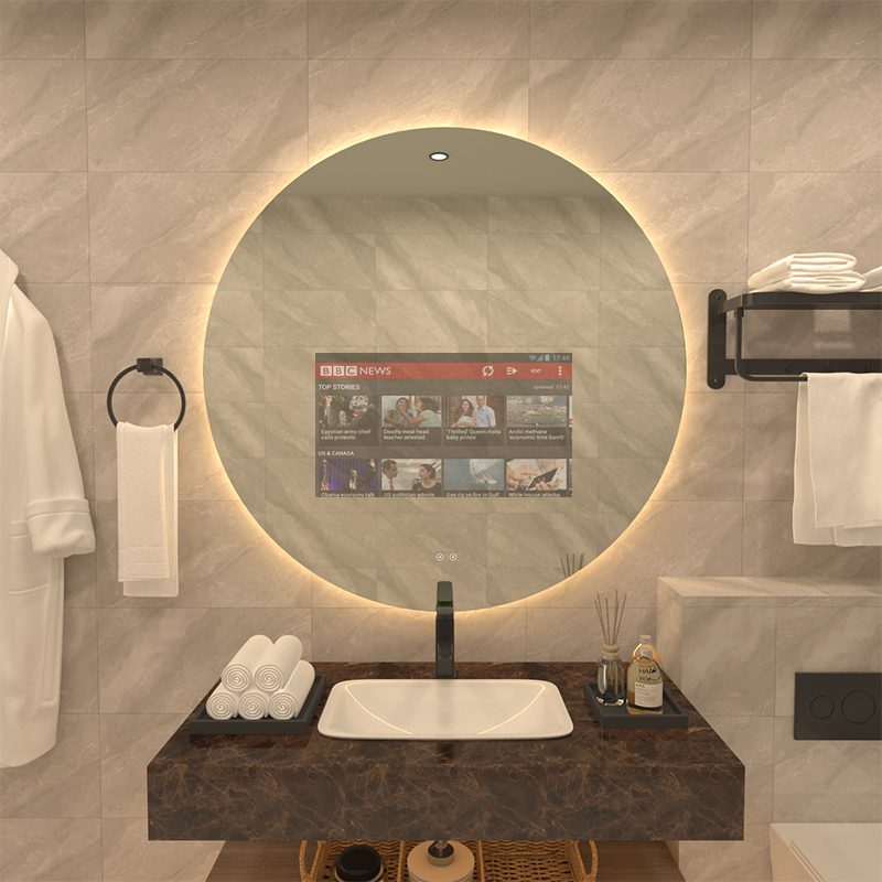 Oval Smart LED Mirror with Android TV Oval Smart LED Mirror with Android TV