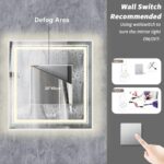 Frameless LED Lighted Bathroom Mirror – Dual Lighting, Anti-Fog, and Touch Controls