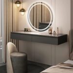 Extra Large Round LED Bathroom Mirror with Anti-Fog, Dimmable Lights, and Touch Sensor