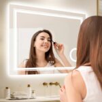 Frameless LED Bathroom Mirror with 3X Magnification, Anti-Fog, and Dual Lighting – Modern Makeup & Shaving Mirror