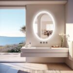 LuxeView LED Oval Bathroom Mirror – Dual Illumination, Anti-Fog, and Dimmable Lighting