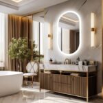 EcoLuxe Arched LED Mirror – Touch Controls, Anti-Fog, and Energy-Efficient Lighting