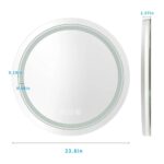 Frameless LED Bathroom Mirror with Dual Lighting, Anti-Fog, and Touch Controls – Modern Round Design