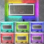 Luminous Spectrum LED Vanity Mirror – RGB Backlit, Anti-Fog, and Dimmable Lighting