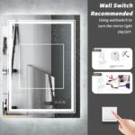 Wisfor LED Lighted Bathroom Mirror – Anti-Fog, Dimmable, and Touch Controls