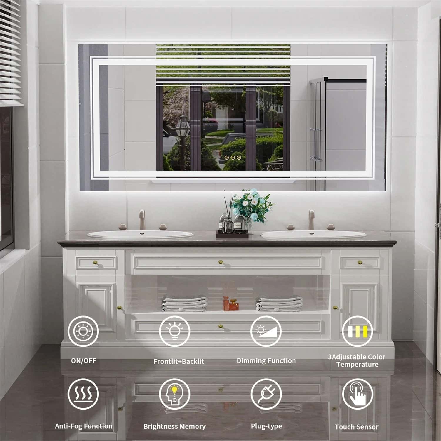 Frameless LED Bathroom Mirror with Dual Lighting, Anti-Fog, and Touch Controls - Uncategorized | LightMirror.in Frameless LED Bathroom Mirror with Dual Lighting, Anti-Fog, and Touch Controls - Uncategorized | LightMirror.in