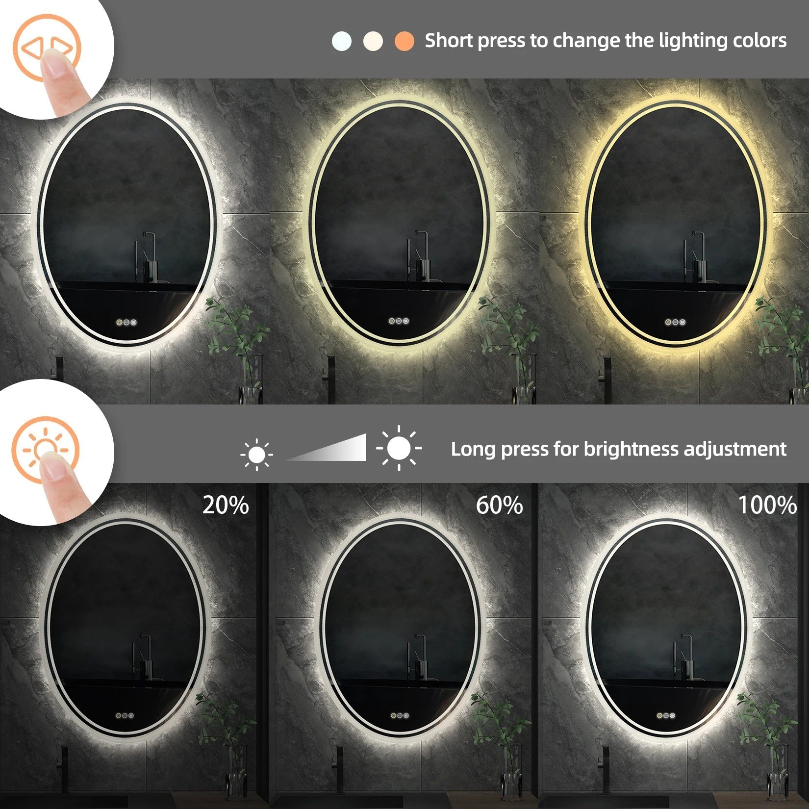 Luxe Dual-Glow LED Bathroom Mirror – Anti-Fog, Dimmable, Double Circle Design - Uncategorized | LightMirror.in Luxe Dual-Glow LED Bathroom Mirror – Anti-Fog, Dimmable, Double Circle Design - Uncategorized | LightMirror.in