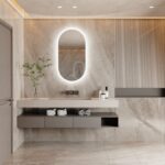 EcoLuxe Arched LED Mirror – Touch Controls, Anti-Fog, and Energy-Efficient Lighting