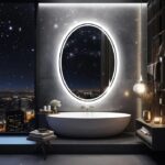 LuxeView LED Oval Bathroom Mirror – Dual Illumination, Anti-Fog, and Dimmable Lighting